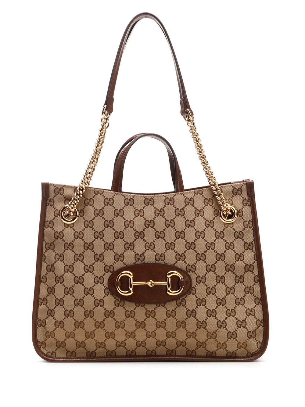 Gucci Horsebit 1955 Medium Tote Bag in Natural | Lyst