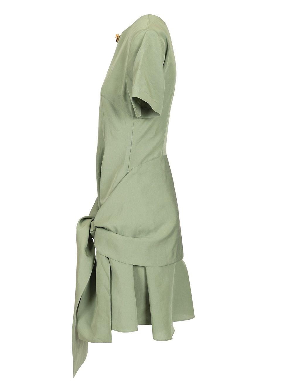 ★関税込み★ Loewe Pebble Dress In Viscose And Linen Pebble dress in viscose and linen Brown - LOEWE