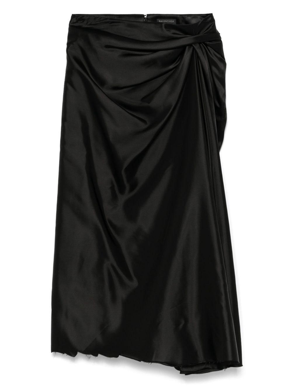 【関税&送料込】Balenciaga Black Satin Skirt 関税&送料込】Balenciaga Black Satin Skirt Balenciaga Long