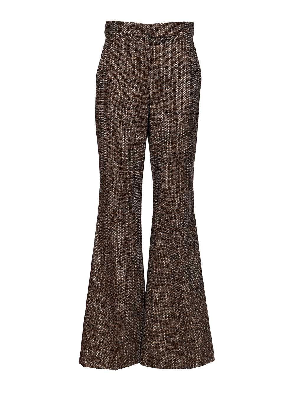 関税・送料込 FENDI Melange wool palazzo パンツ Wool trousers FENDI FR6547 AXAUF1MYZ - Ancote