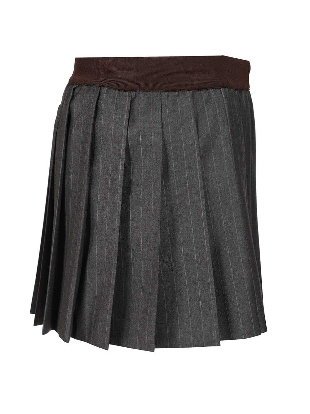 ミニスカート MiuMiu Dark grey mohair blend mini skirt 25 グレー（灰色）系 MiuMiu(ミュウミュウ) ミニスカート