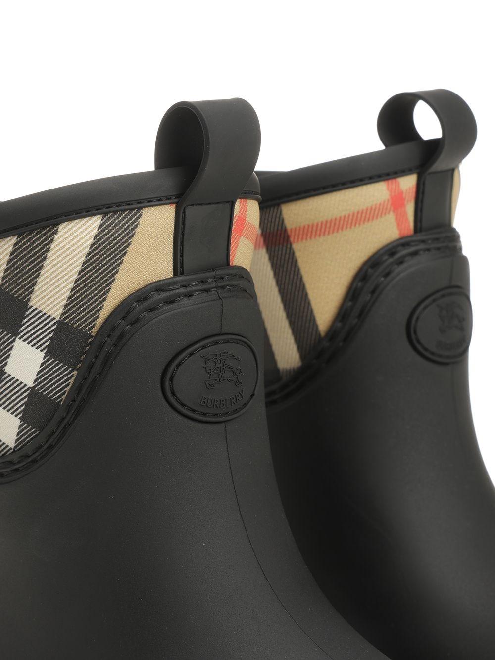 Burberry Marsh Stamp Rubber Ankle Boots in Black | Lyst Canada
