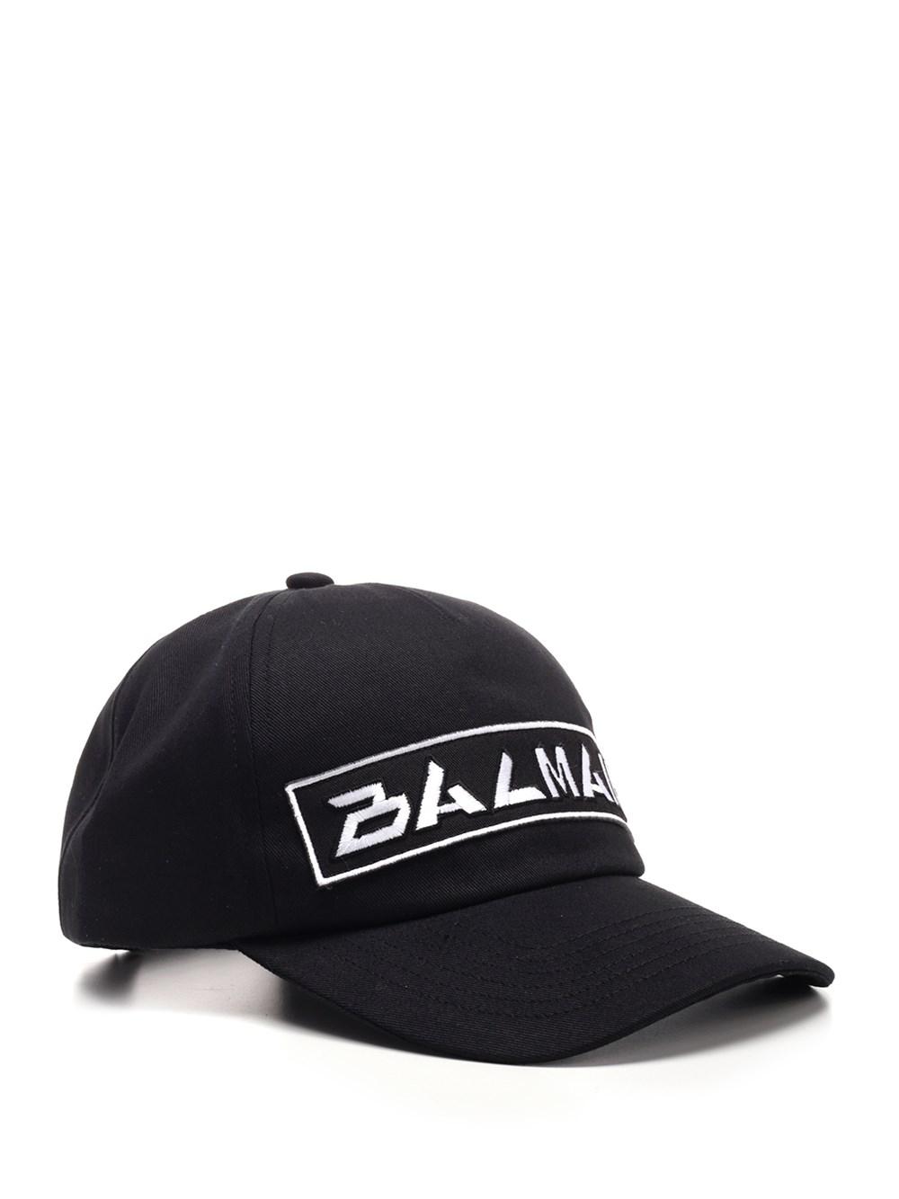 Balmain Cotton Black Baseball Hat for Men - Lyst