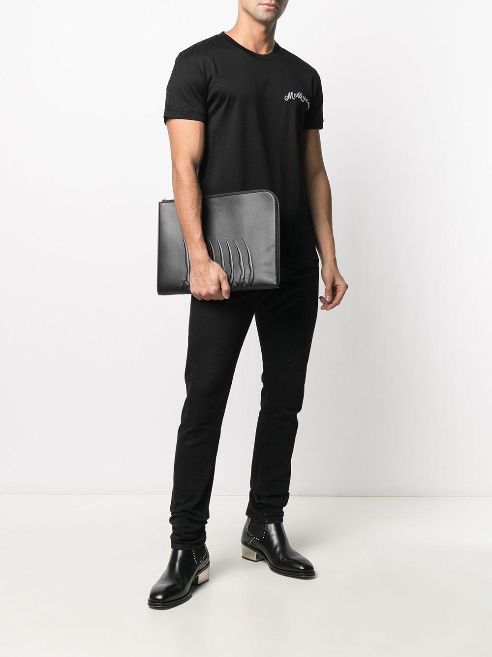 Alexander McQueen T-shirt Nera Con Logo in Nero (Black) for Men - Lyst