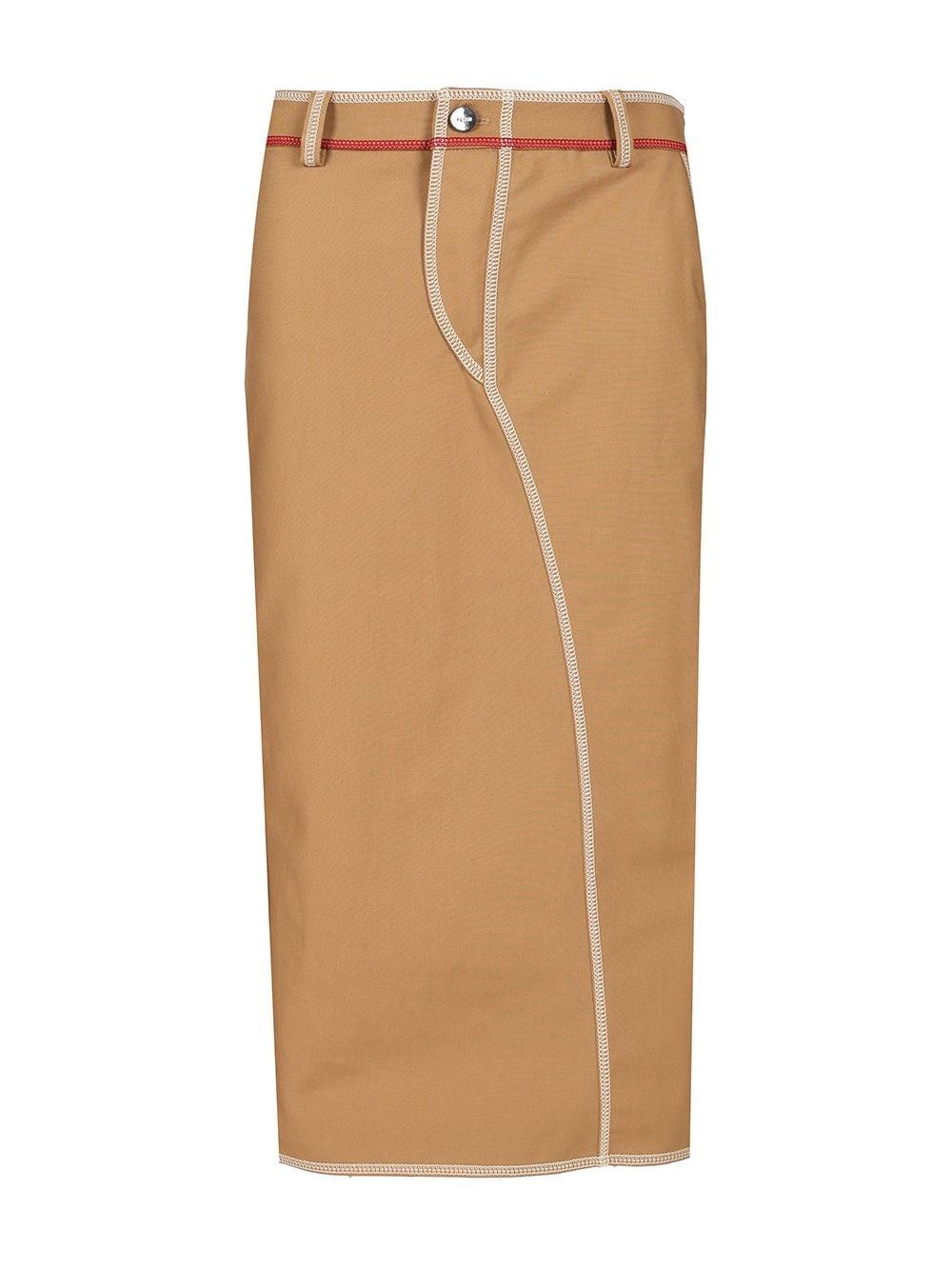 ワンピース FENDI Women Mid Skirts FDD311AQ3K F1SA0 BROWN Fendi - Silk midi skirt black - The Corner