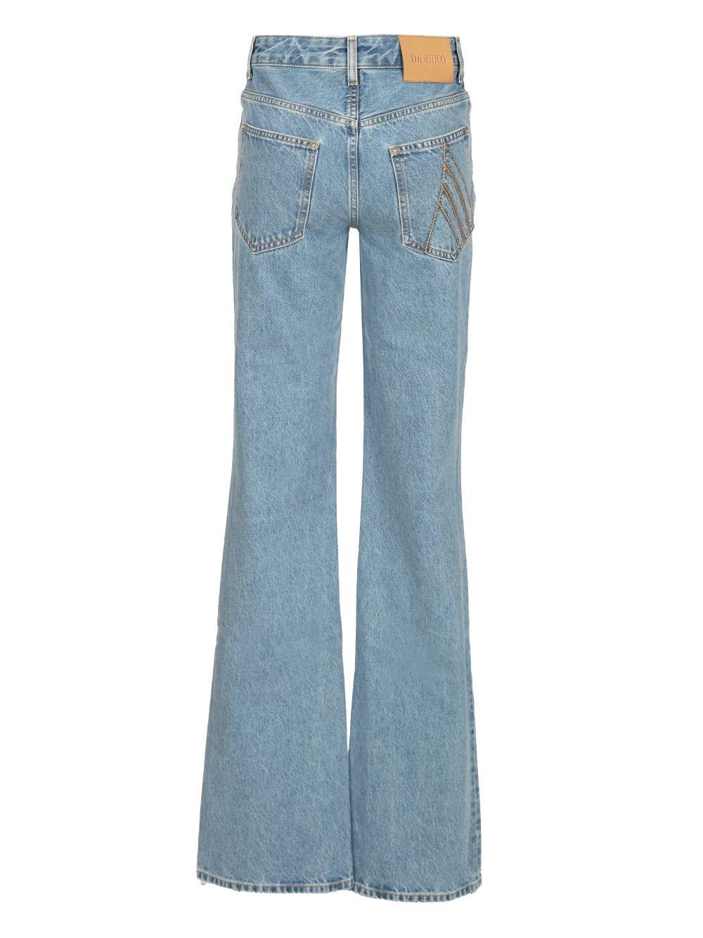 デニム・ジーパン THE ATTICO Maxi pocket jeans Cutout cargo jeans in blue - The Attico | Mytheresa