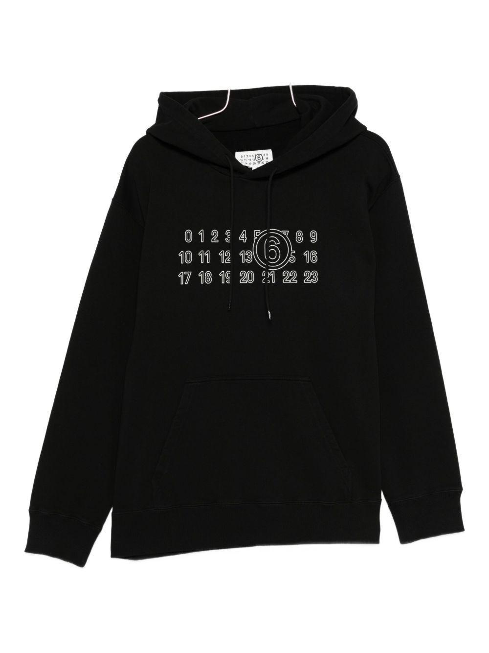 パーカー・フーディ Mm6 Maison Margiela Black Cotton Sweatshirt MM6 MAISON MARGIELA - Logo Cotton Hoodie MM6 Maison Margiela
