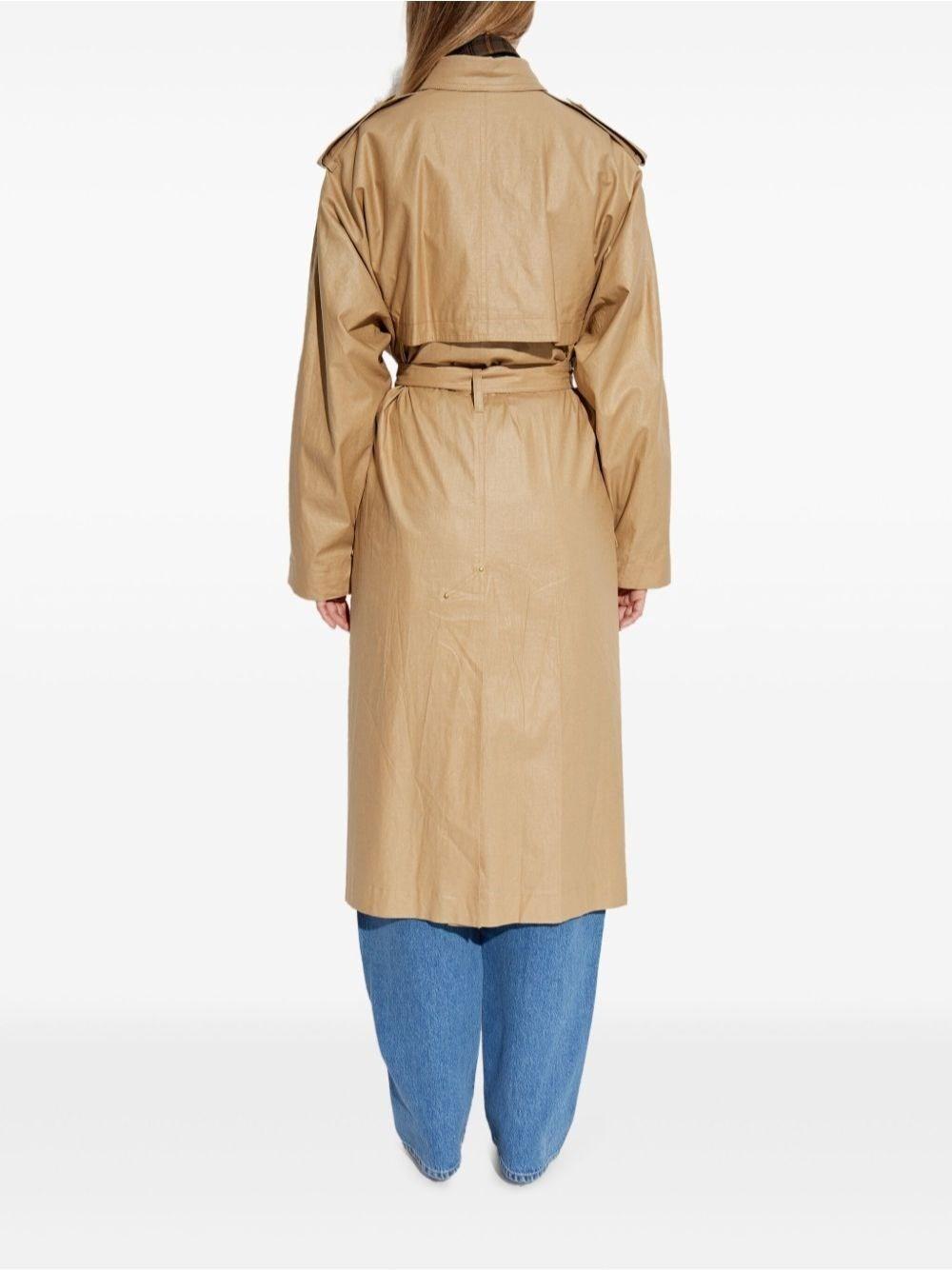 【送料&関税込】Isabel Marant Freanne Long Trench Coat FREANNE COAT Woman natural | ISABEL MARANT Official online store