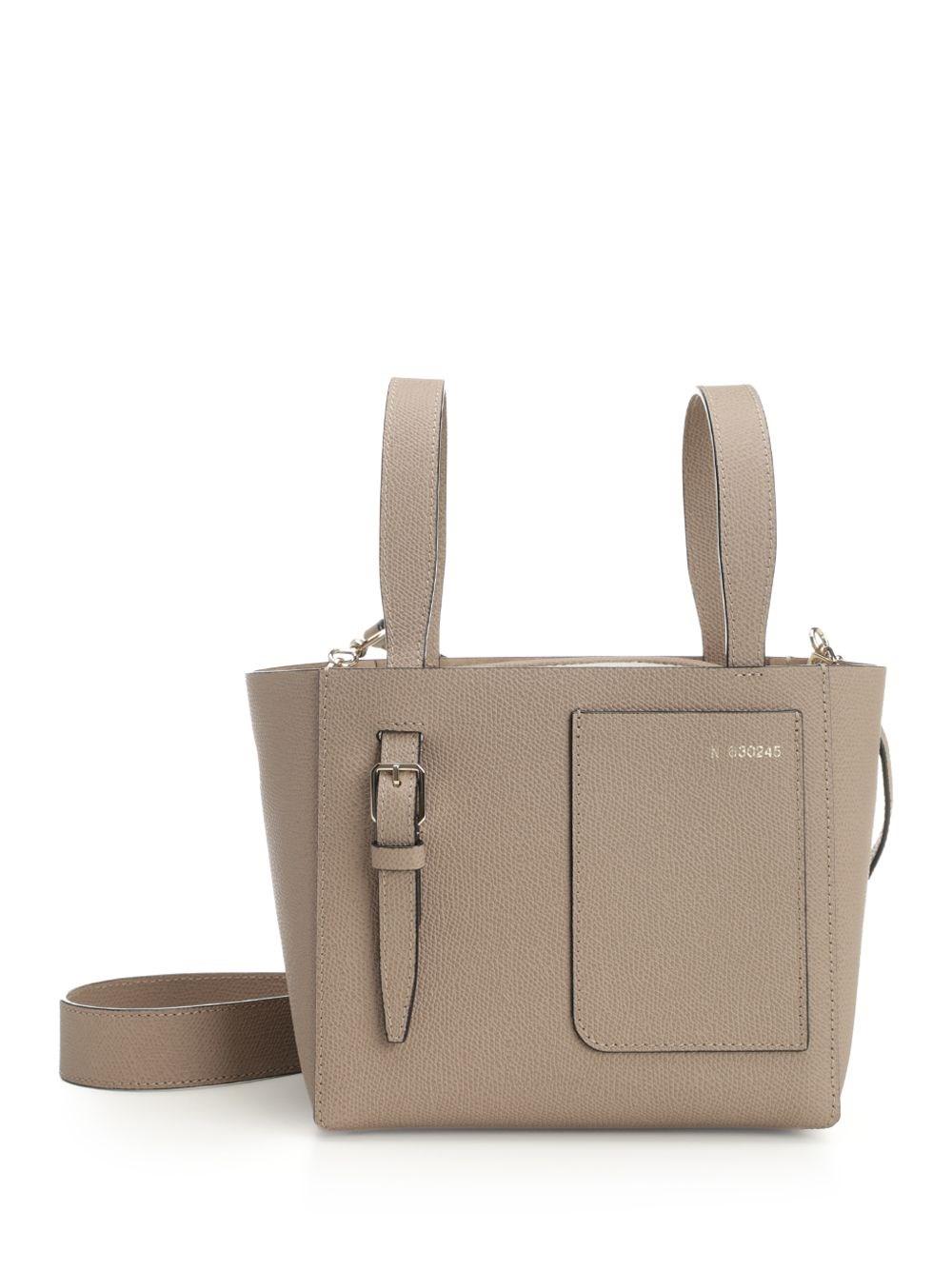 ハンドバッグ Valextra \"Soft Mini\" Bucket Bag White Women's Designer White Grained Leather Bucket bag | Valextra