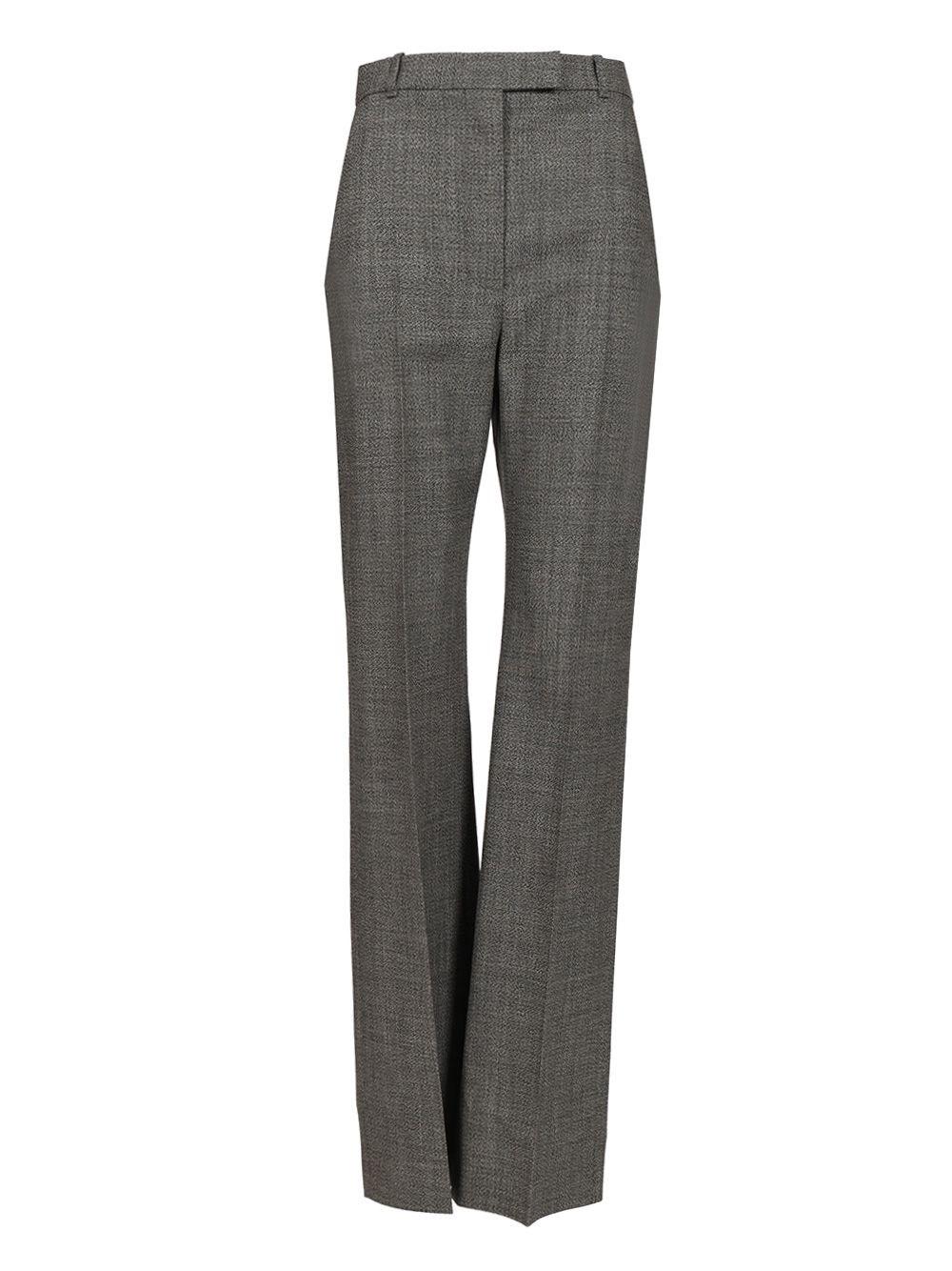 パンツ ALEXANDER MCQUEEN EMBROIDERED WOOL WIDE-LEG PANT Alexander McQueen Wool pant wide leg belt loops | The