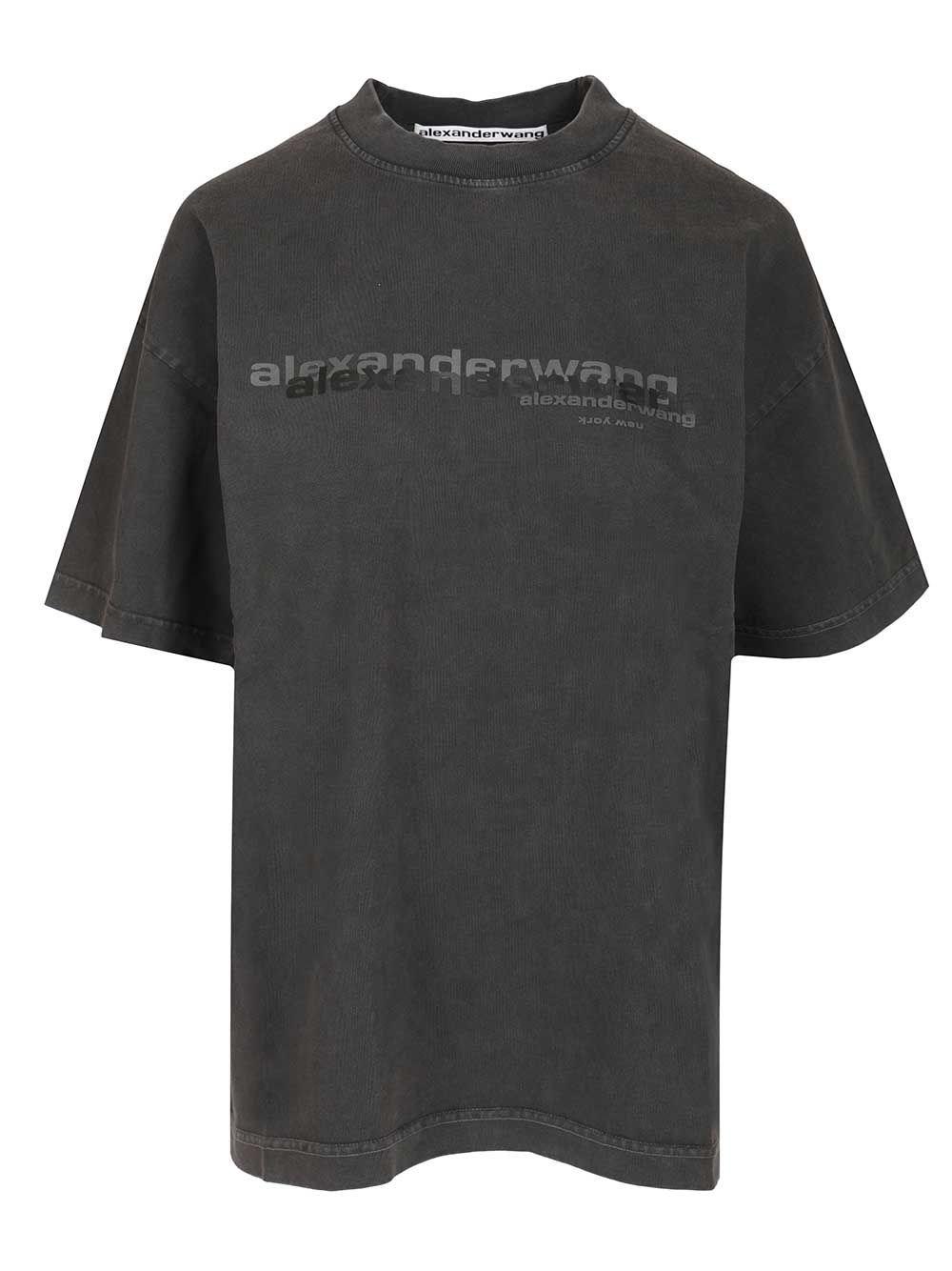 alexanderwang クロップドTシャツ グレー alexanderwang アレキサンダーワング ロゴ クロップド tシャツ
