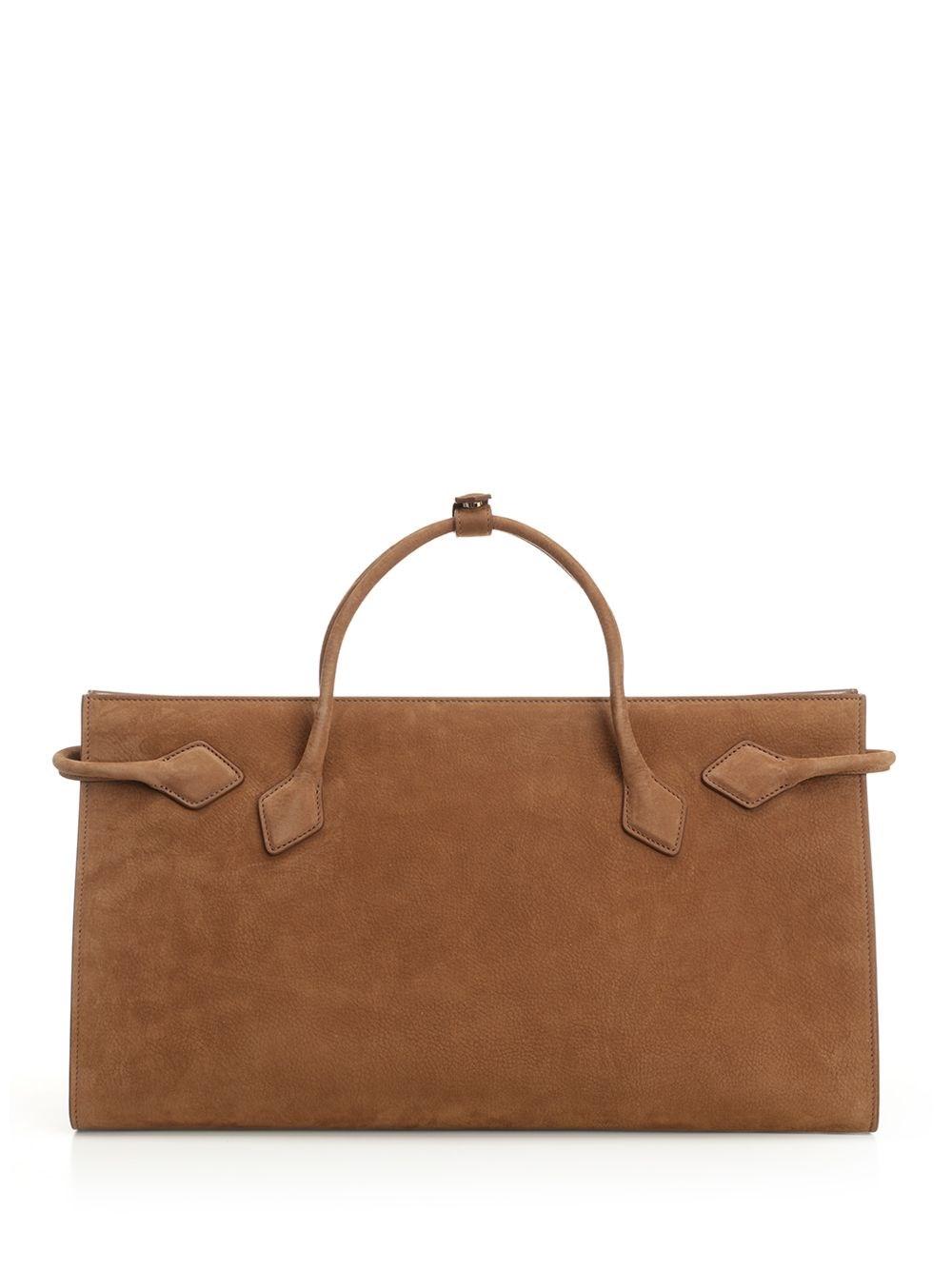 ハンドバッグ ALAIA Suede Hand Tote bag ALAIA Le Teckel Tote Bag in Suede and Leather | Neiman Marcus