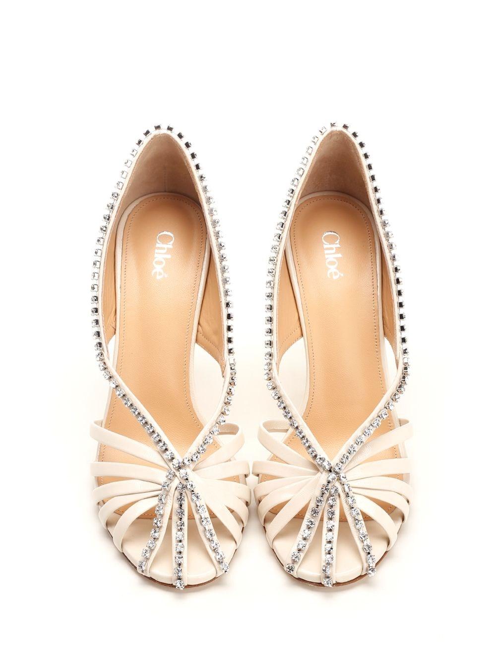 サンダル・ミュール Chloe Leonie Heeled Sandals Chloé Leonie Heeled Sandals in Natural | Lyst