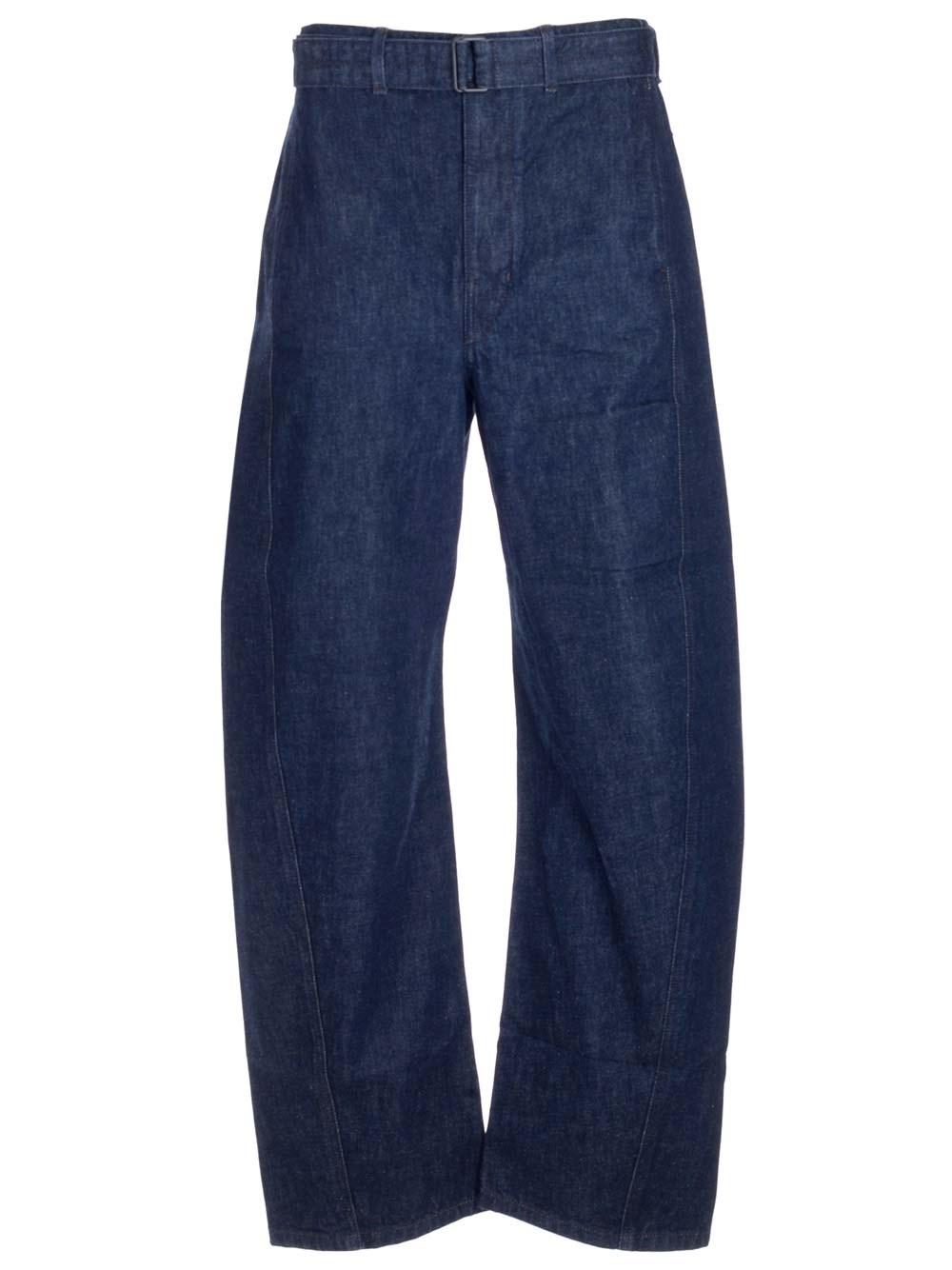 Lemaire Twisted Belted Denim in Blue for Men | Lyst