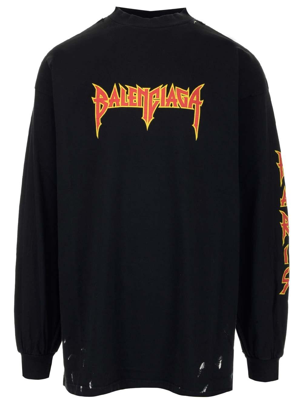 Balenciaga Black "metallica" Sweatshirt for Men | Lyst