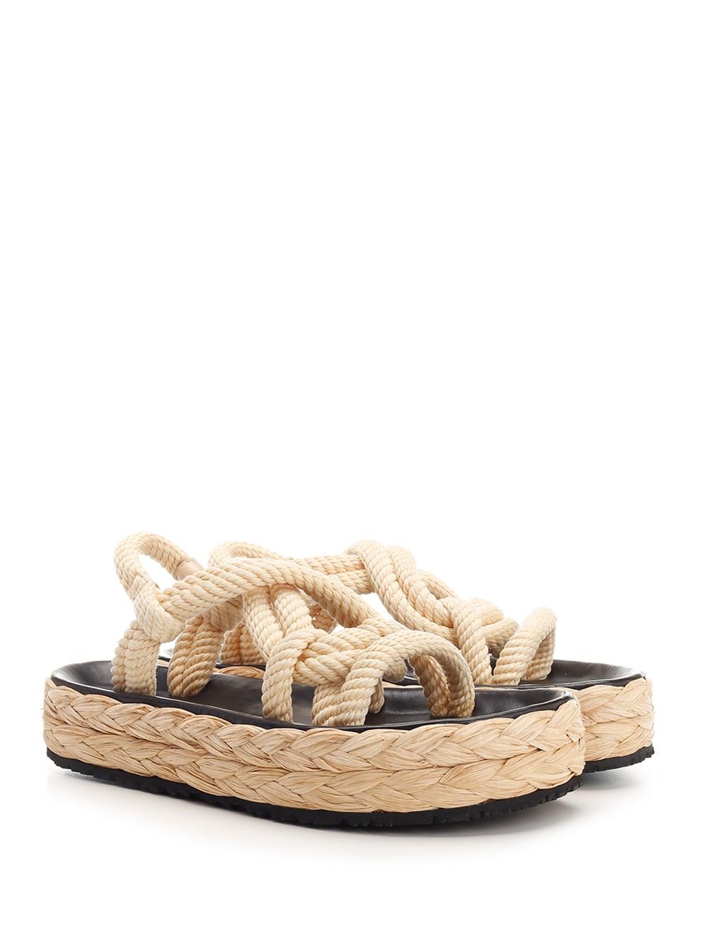 Isabel Marant Plateau Sandals in Natural | Lyst