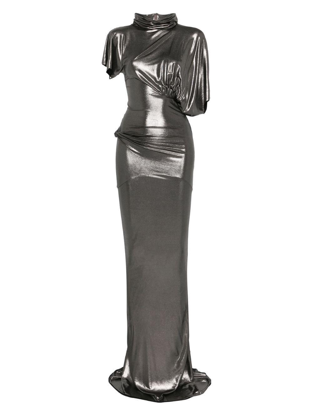 【関税&送料込】Rick Owens Lilith Long Gown Lilith draped asymmetric gown in grey - Rick Owens | Mytheresa