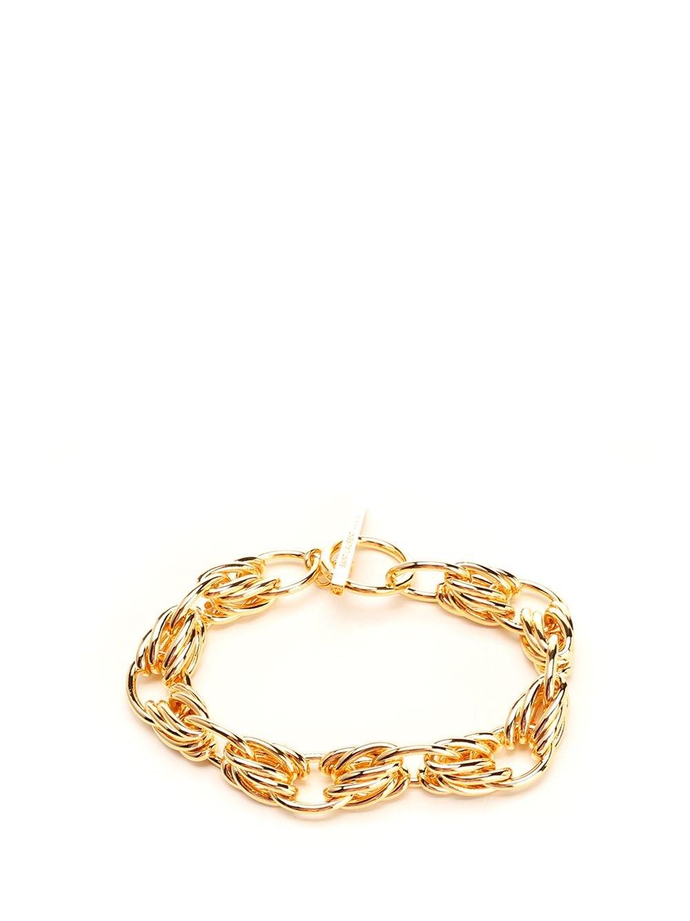 Saint Laurent Multi-ring Chain Bracelet in Metallic | Lyst