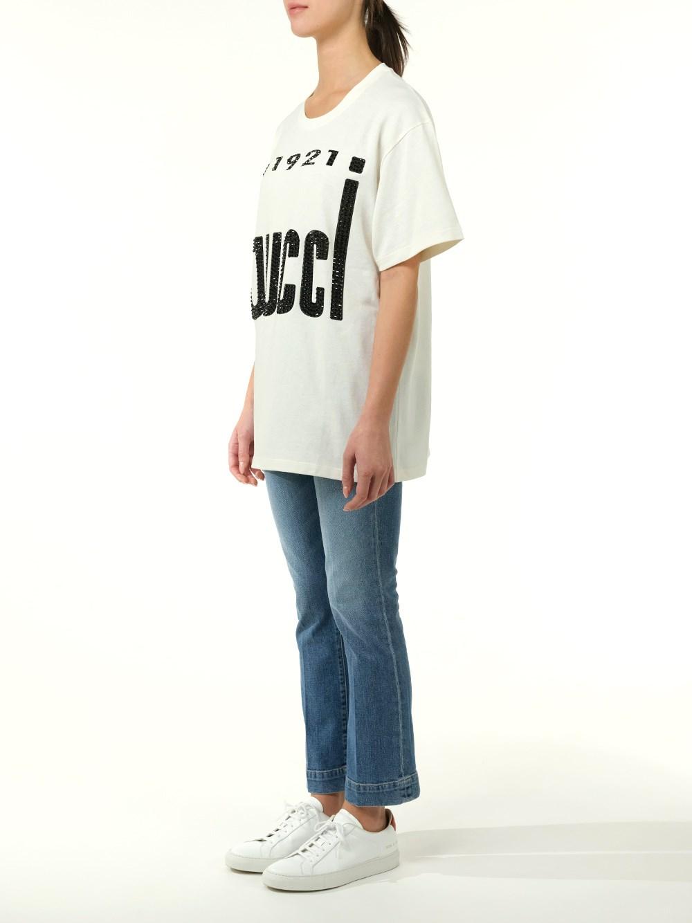 クリスタル\"1921 Gucci\" スウェットシャツ 国内発送☆GUCCI】クリスタル