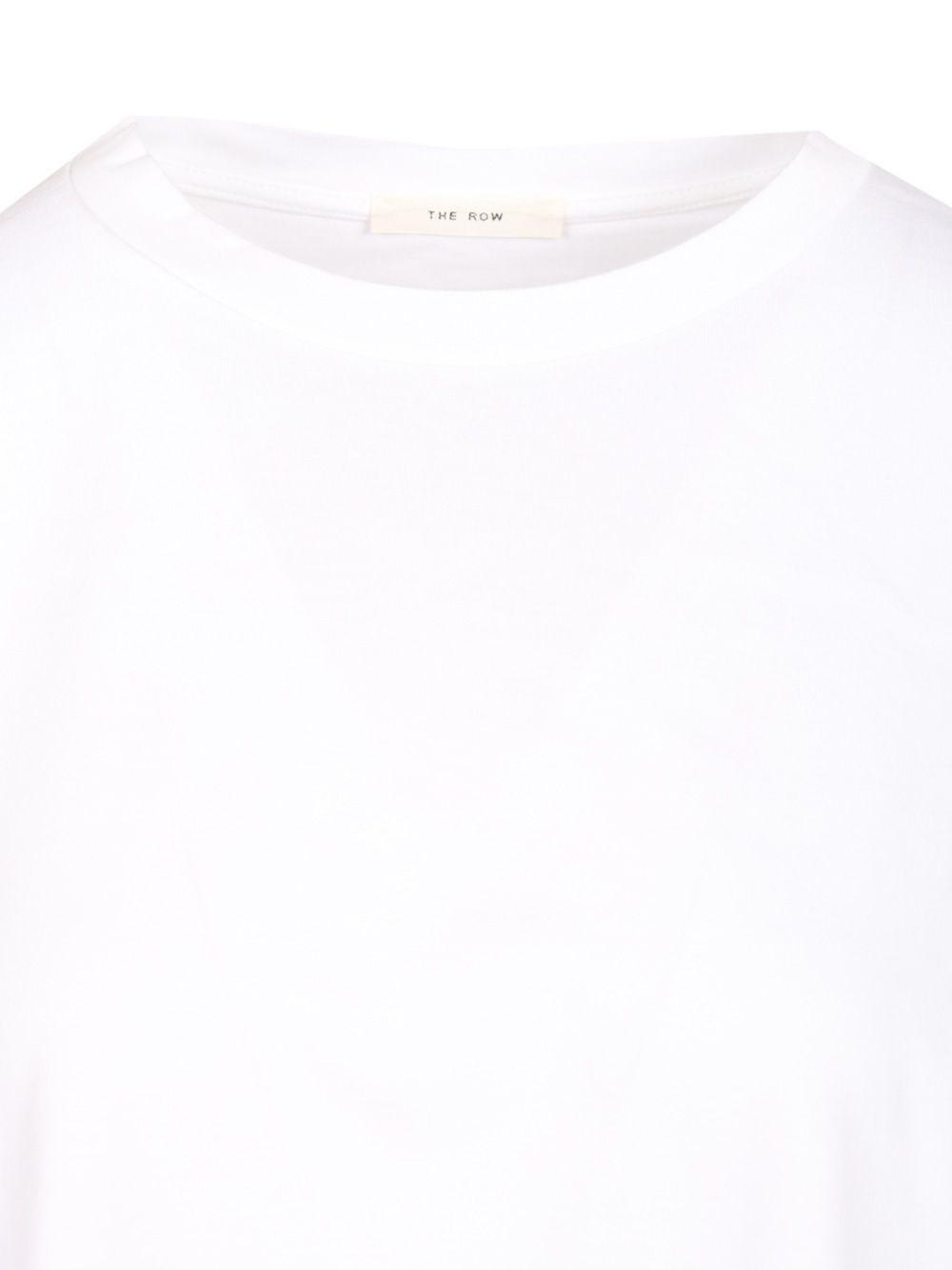 Tシャツ・カットソー THE ROW Woman T-Shirt White 8738K636 WHT Chiara T-Shirt White in Organic Cotton – The Row
