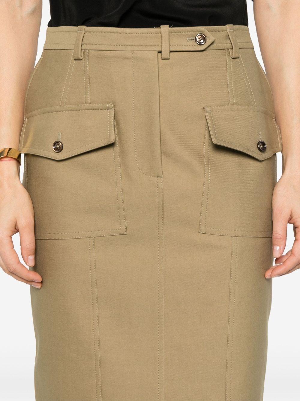 スカート Tom Ford Stretch Cotton Twill Midi Skirt Tom Ford Stretch Cotton Twill Midi Skirt Skirts in Natural