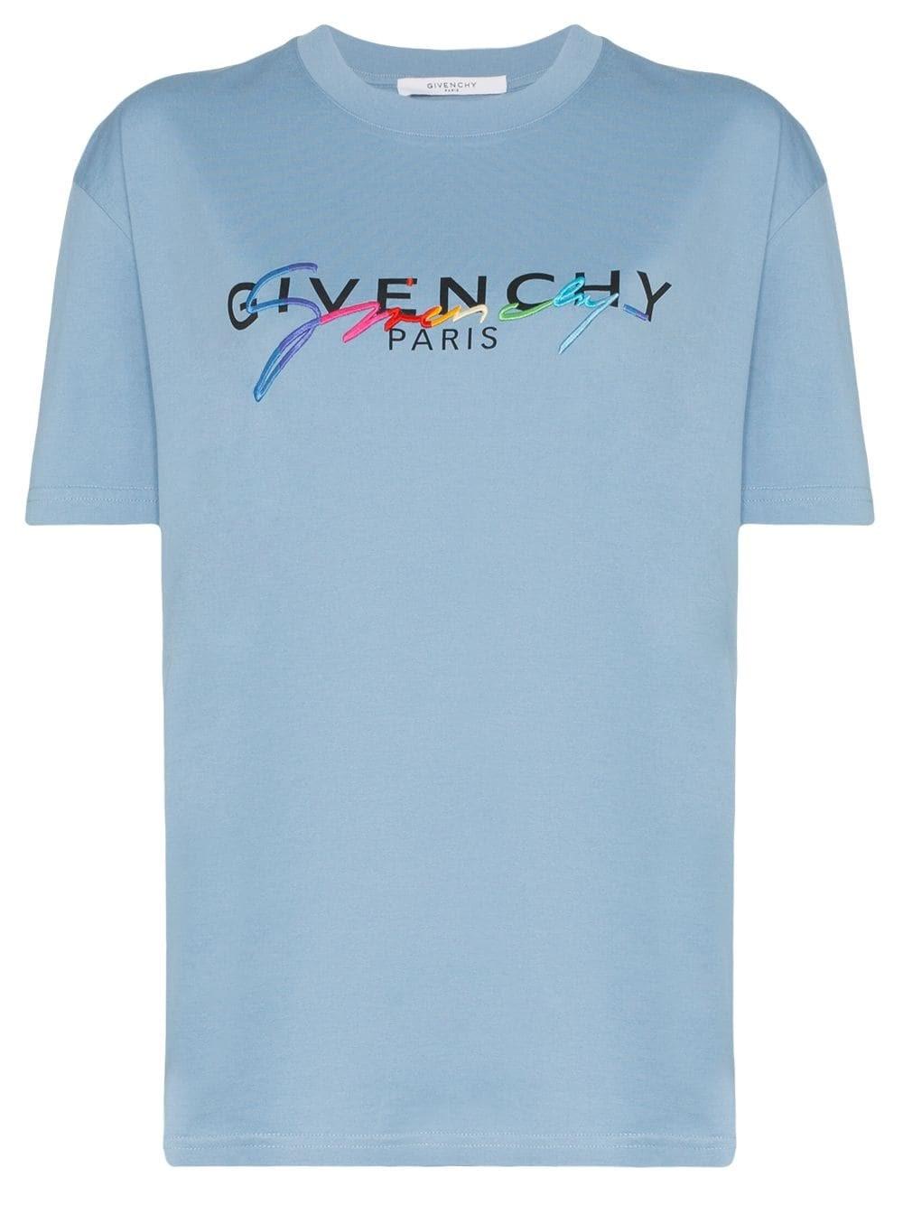 Givenchy Sky Blue Jersey T-shirt - Lyst