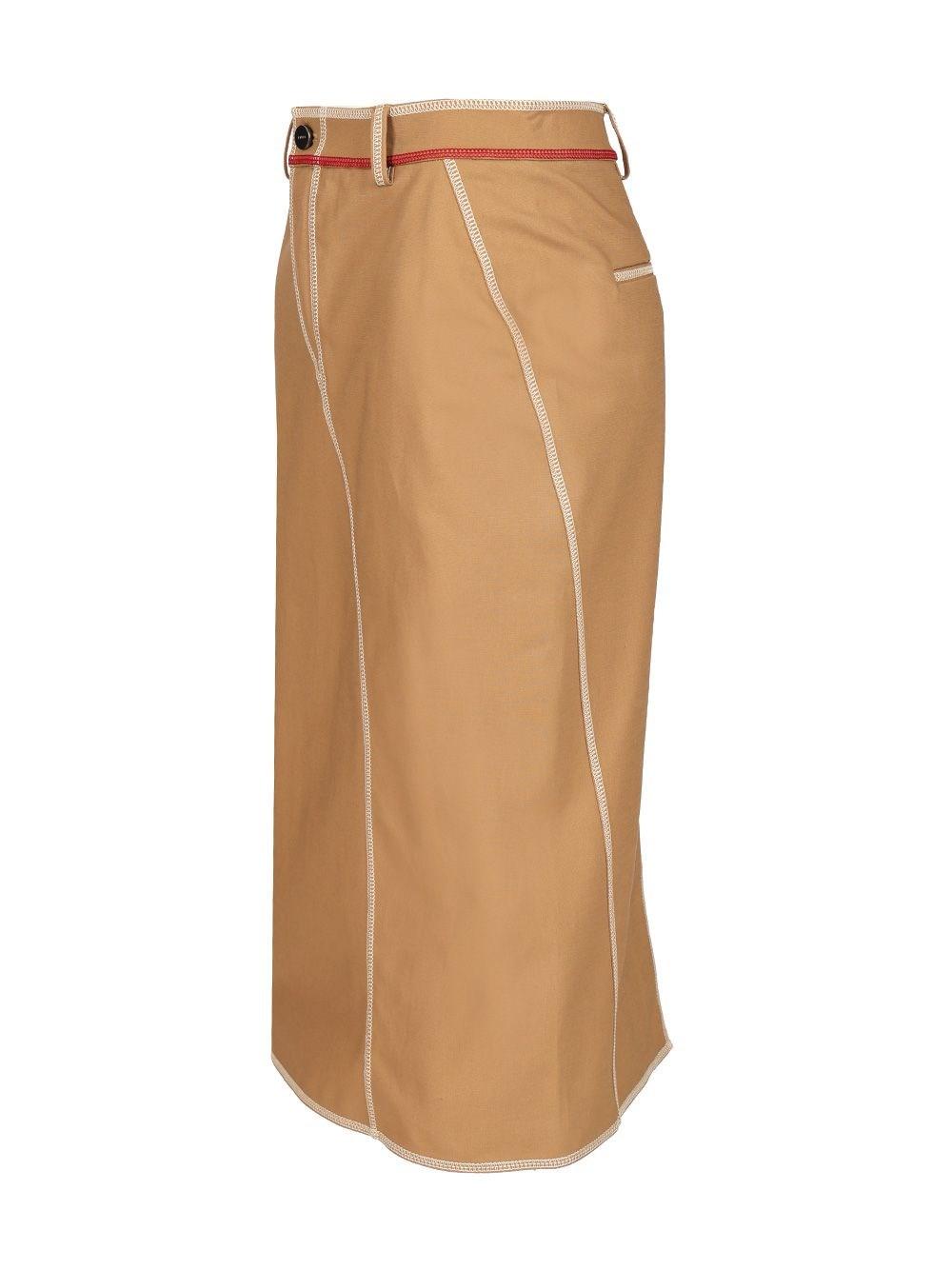 スカート Fendi Beige Silk Skirt 22346050_52264997_600.jpg