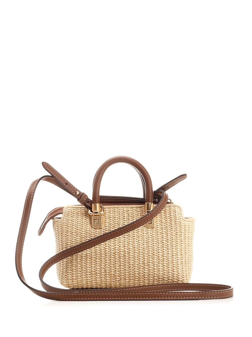 ハンドバッグ Fendi Straw Fendigraphy Handbag Fendi Graphy Woven Straw Bowling Bag in Natural | Lyst