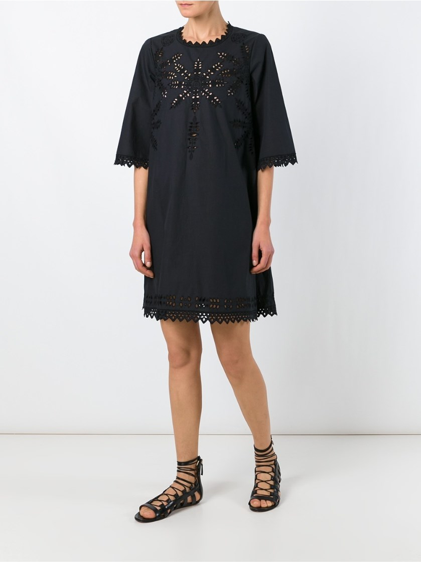 Étoile Isabel Marant Cotton Kaftan Dress in Black - Lyst