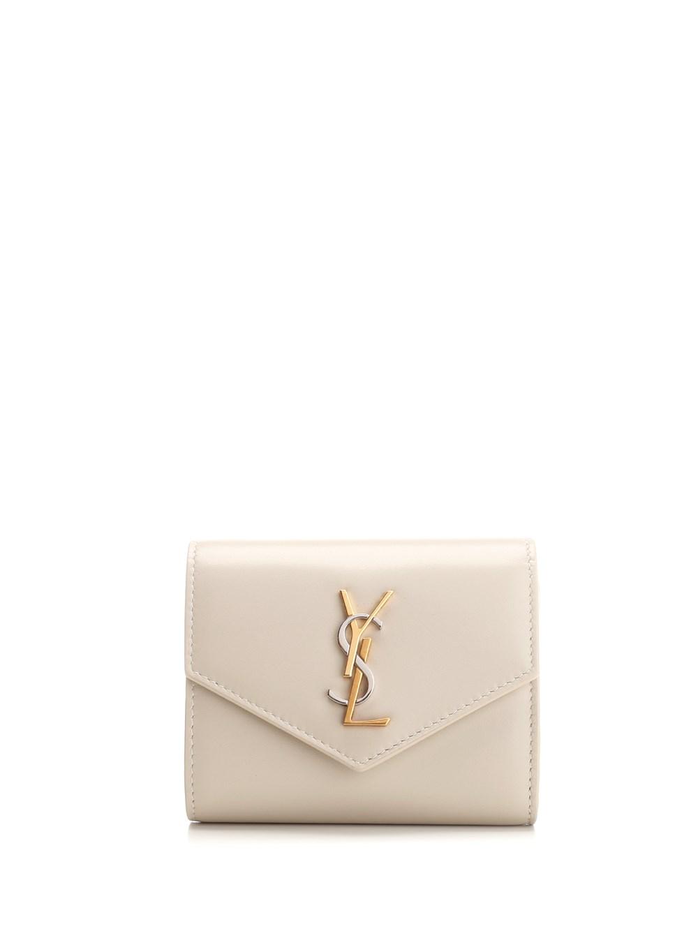 Saint Laurent Ysl Compact Wallet in Natural Lyst Canada