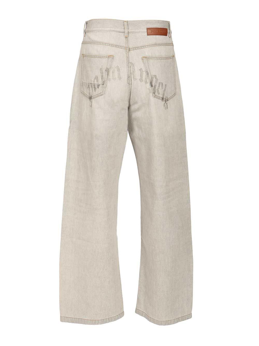 【関税&送料込】Palm Angels Denim Wide-Leg Jeans Palm Angels Paris wide-leg Jeans | Blue | FARFETCH