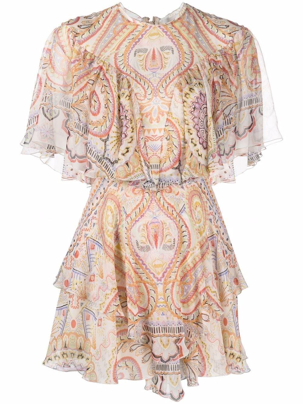 Paisley-print Silk Dress