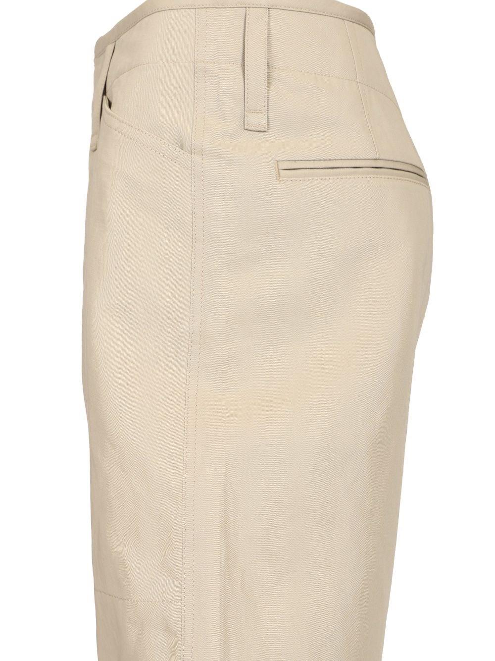 Lemaire Cotton And Linen Pants in Natural | Lyst