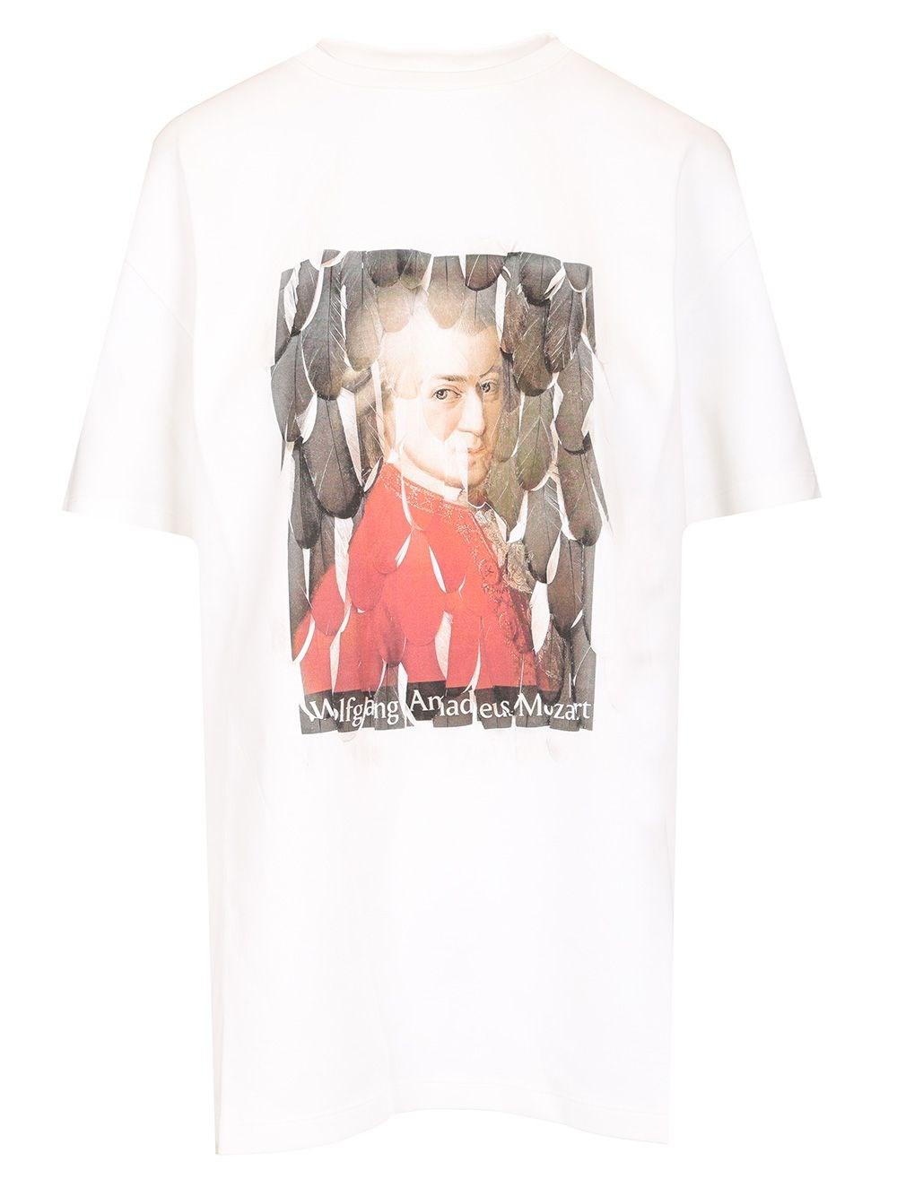 Loewe T-shirt With Mozart Print in White | Lyst