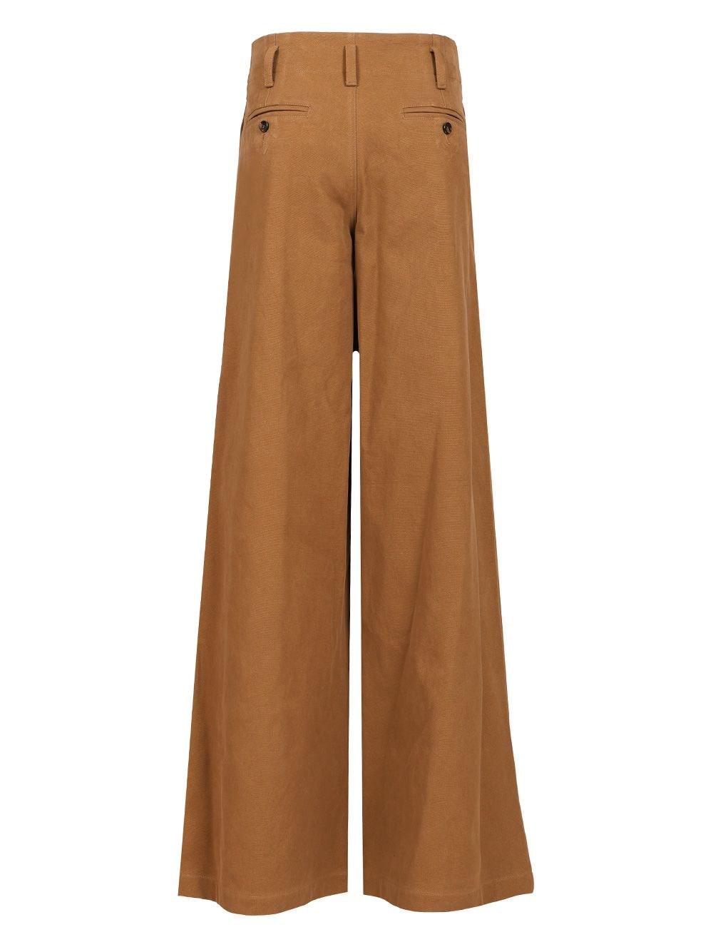 パンツ CHLOE KHAKI WOOL PALAZZO PANT ZW COLLECTION PALAZZO PANTS - Khaki | ZARA United States