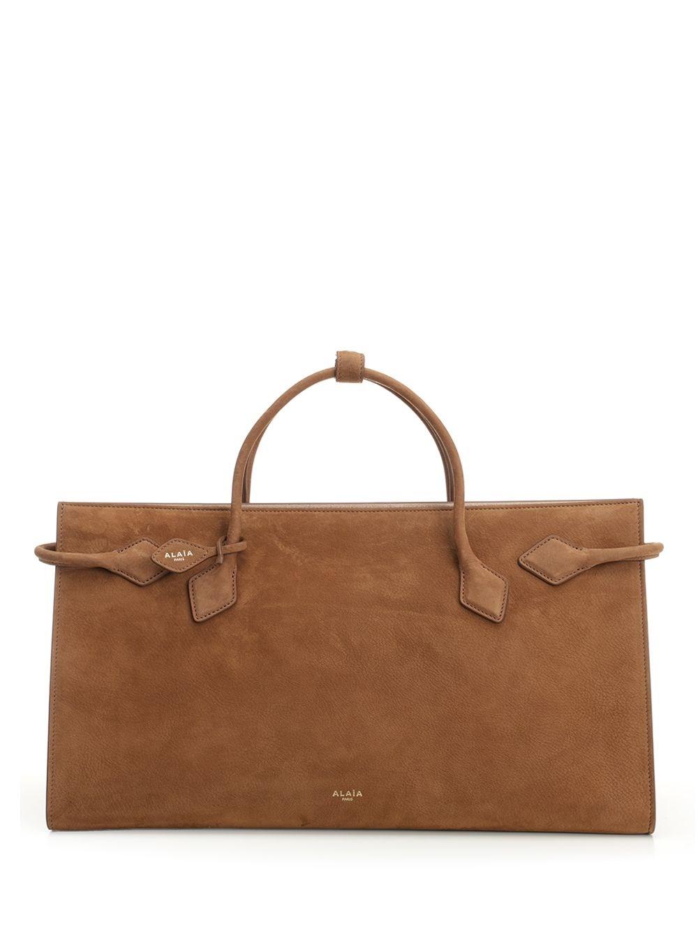 トートバッグ Alaia Suede Hand Tote Bag ALAIA Le Teckel Tote Bag in Suede and Leather - Bergdorf Goodman
