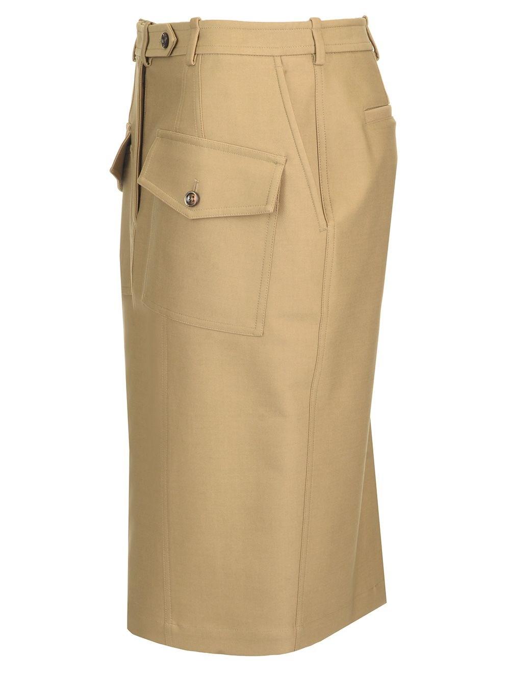 【関税&送料込】Tom Ford Stretch Cotton Twill Midi Skirt Tom Ford Stretch Cotton Twill Midi Skirt Skirts in Natural