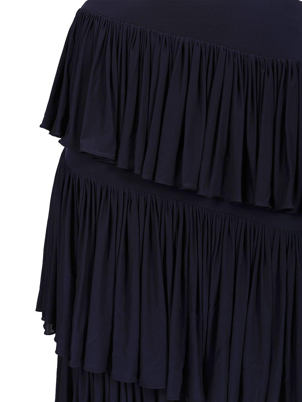 【送料&関税込】Alaia Asymmetrical Spiral Skirt Shop Alaïa - Spiral Asymmetrical Tiered Cotton Midi-Skirt