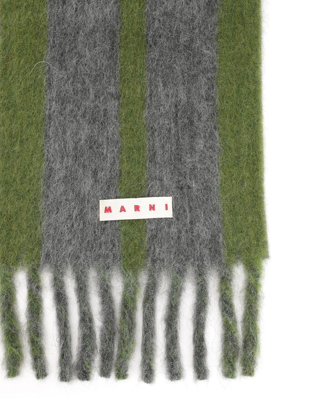 【MARNI】Color Block Long Wool-Alpaca Blend Fringe Muffler MARNI】Color Block Long Wool-Alpaca Blend Fringe Muffler