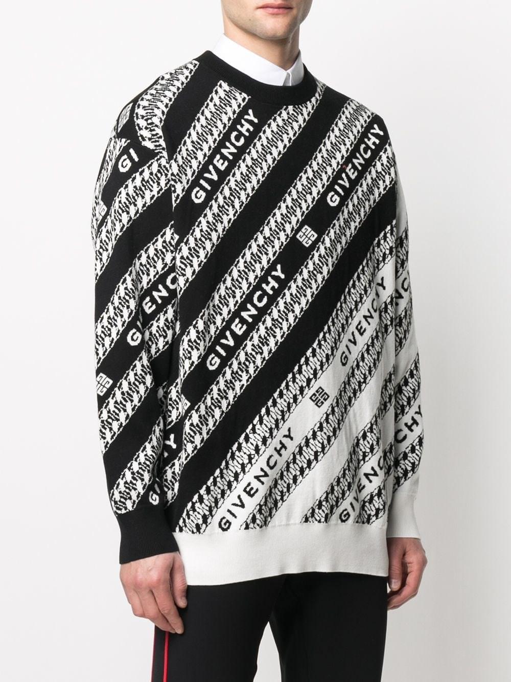 Givenchy Chain Logo-print Knitted Jumper in Black for Men | Lyst