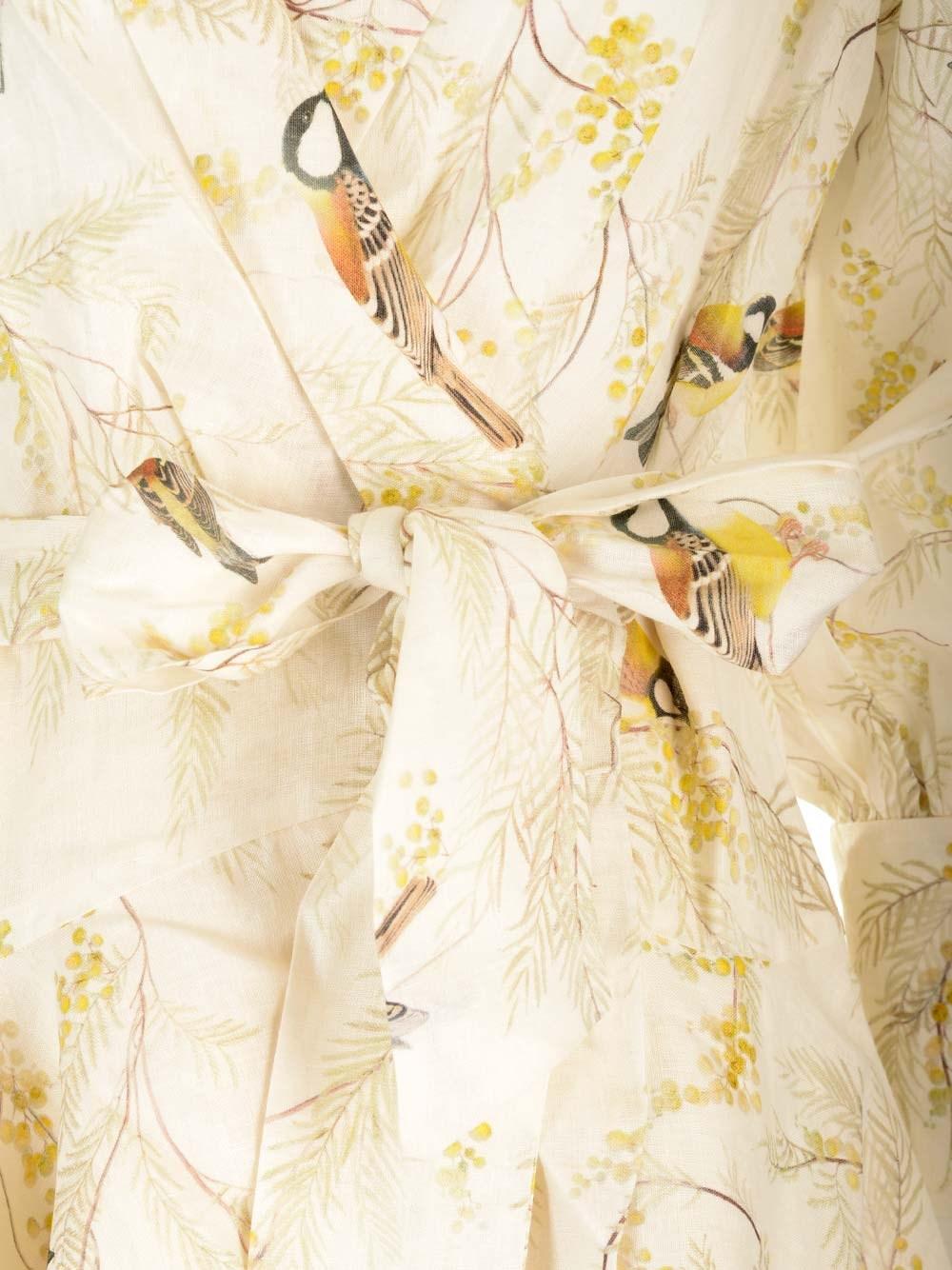 ワンピース ZIMMERMANN ACACIA PRINTED MINI DRESS Zimmermann Acacia Birds Printed Mini Dress in Natural | Lyst