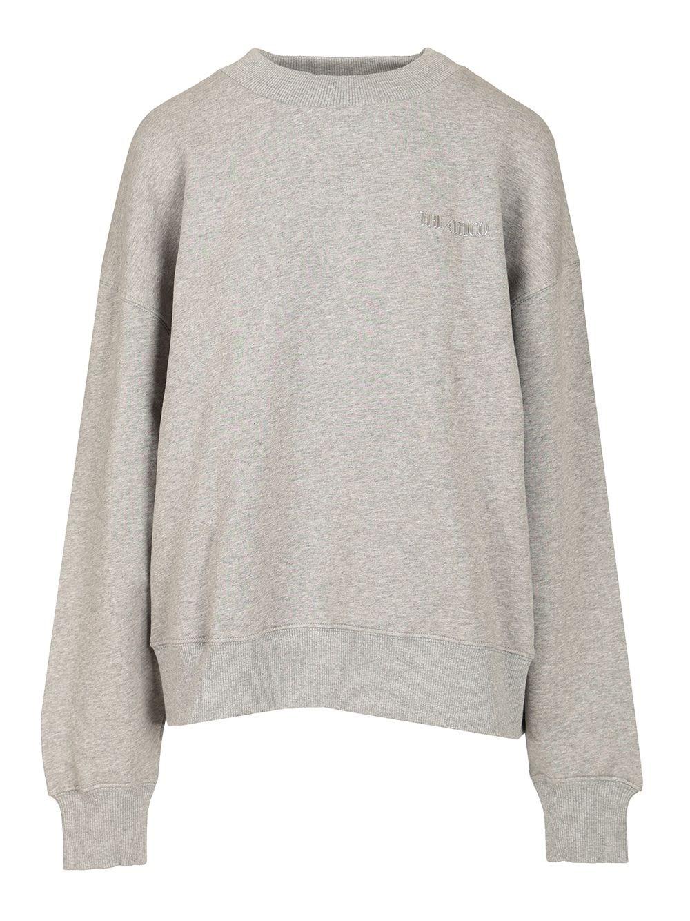THE ATTICO 売れ筋商品|||ジ アティコ パーカー・スウェットシャツ アウター レディース Sweatshirts Grey The Attico wide-sleeves Cotton Hoodie | Grey | FARFETCH JO