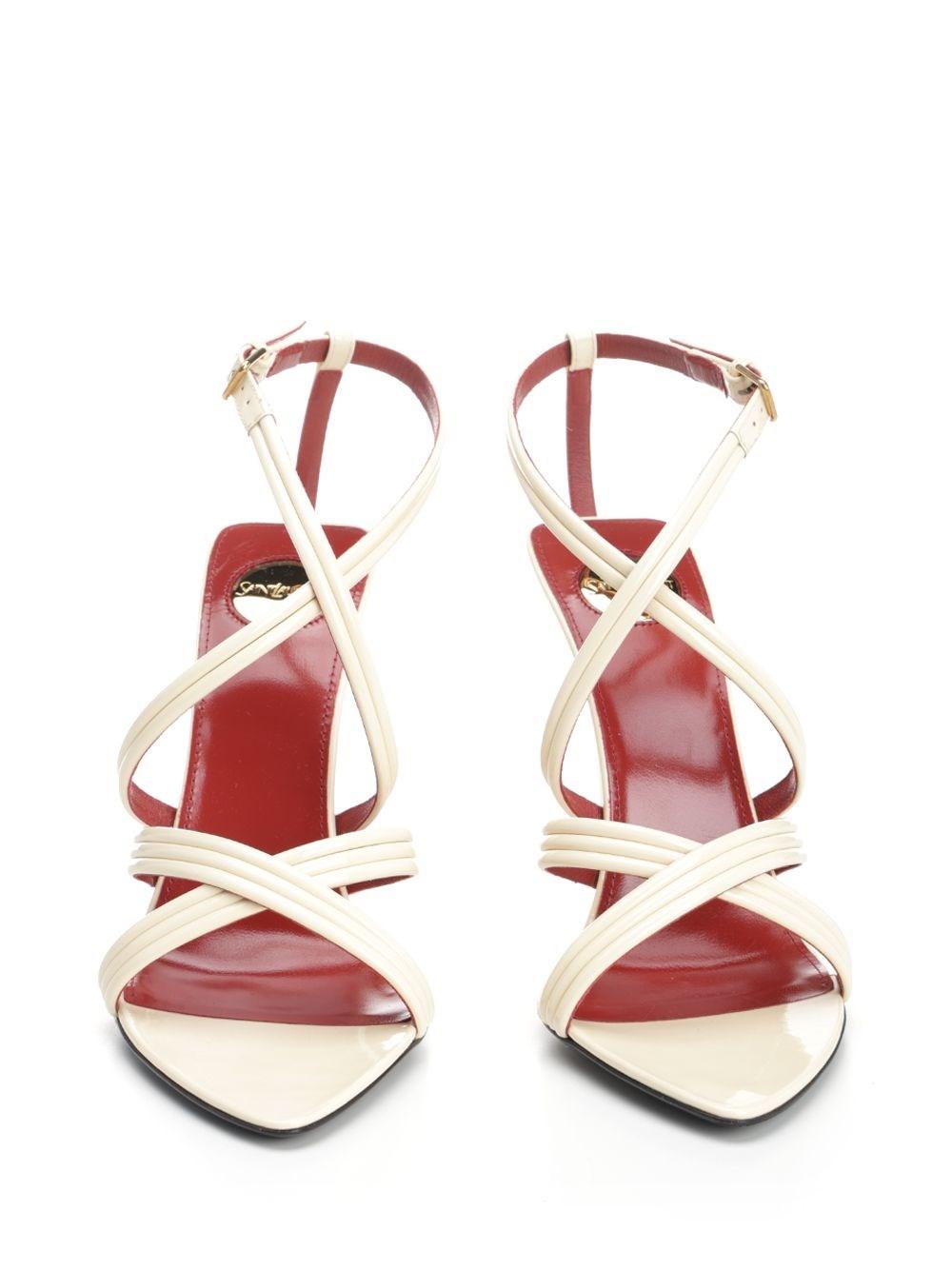 Saint Laurent Rossi Scarpe Basse in Metallic | Lyst