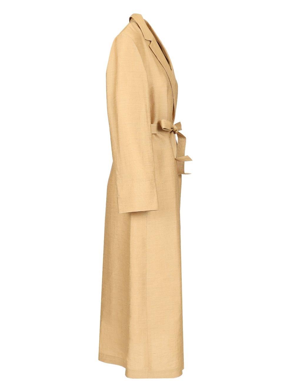 Max Mara★Linen and silk canvas overcoat Linen and silk canvas overcoat, light gold | 