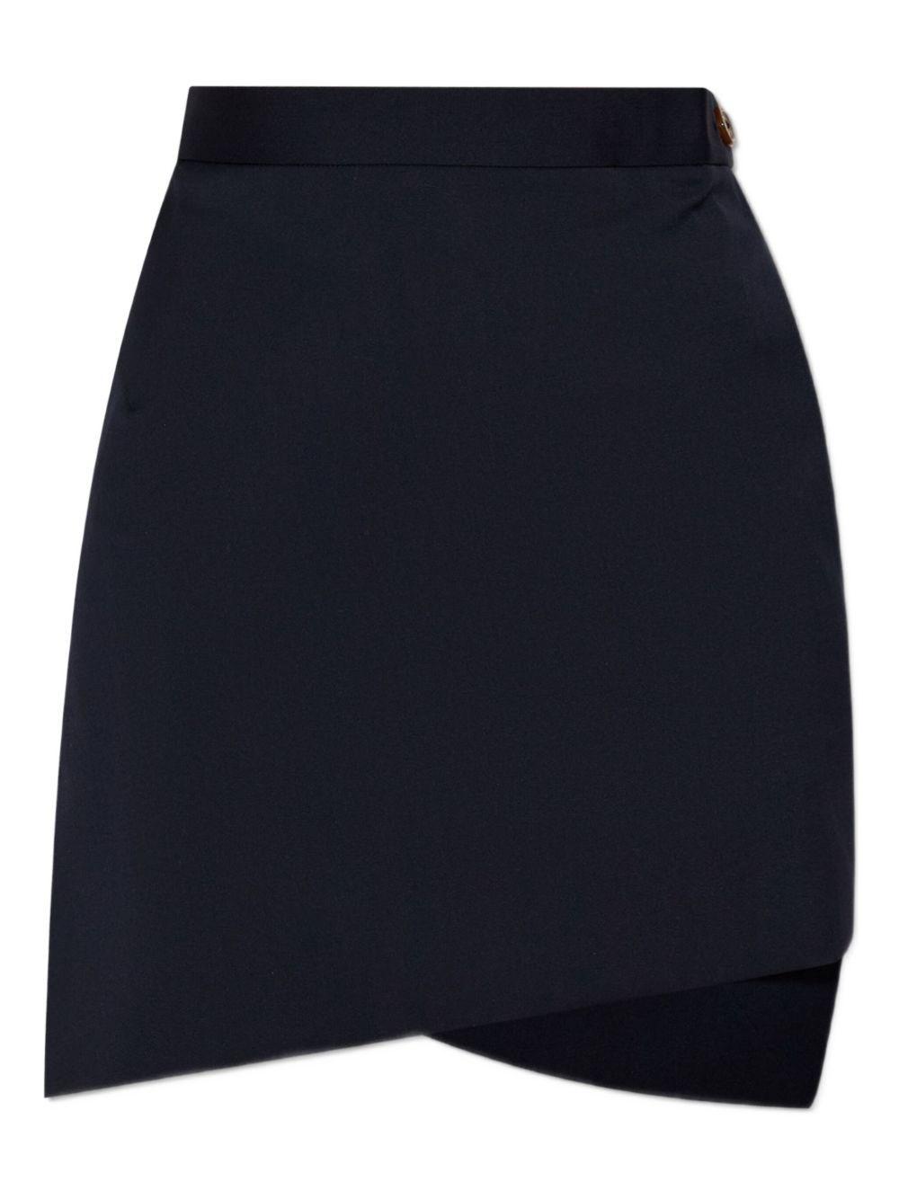 スカート VIVIENNE WESTWOOD WOMEN Drape Mini Skirt Black/Charcoal VIVIENNE WESTWOOD WOMEN Drape Mini Skirt Black/Charcoal