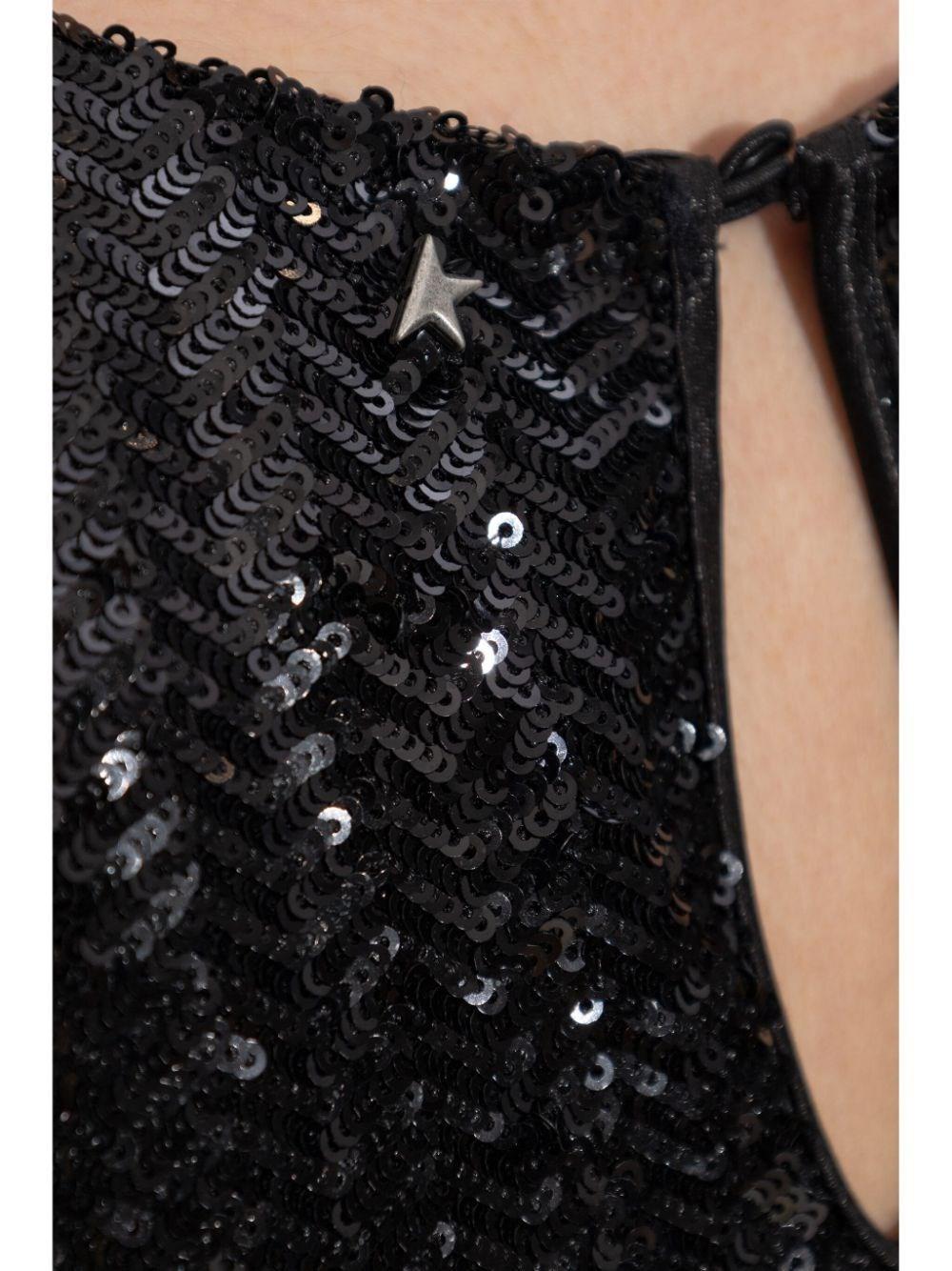 Golden Goose Full Sequins Short Dress Dresses in Black | Lyst