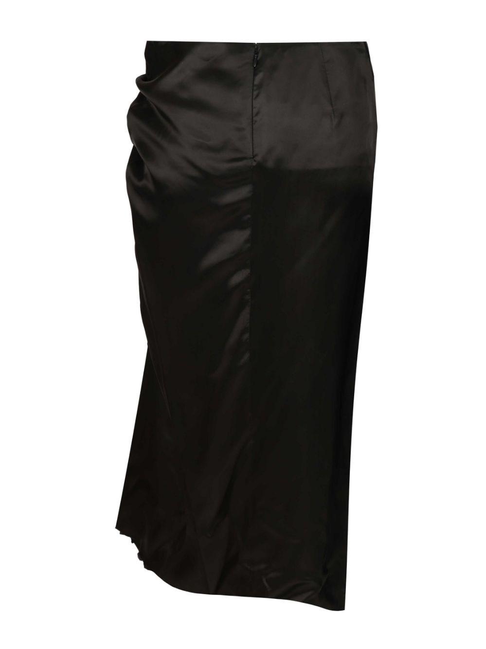 スカート BALENCIAGA BLACK SATIN SKIRT Balenciaga Satin Gathered Midi Skirt | Harrods UK
