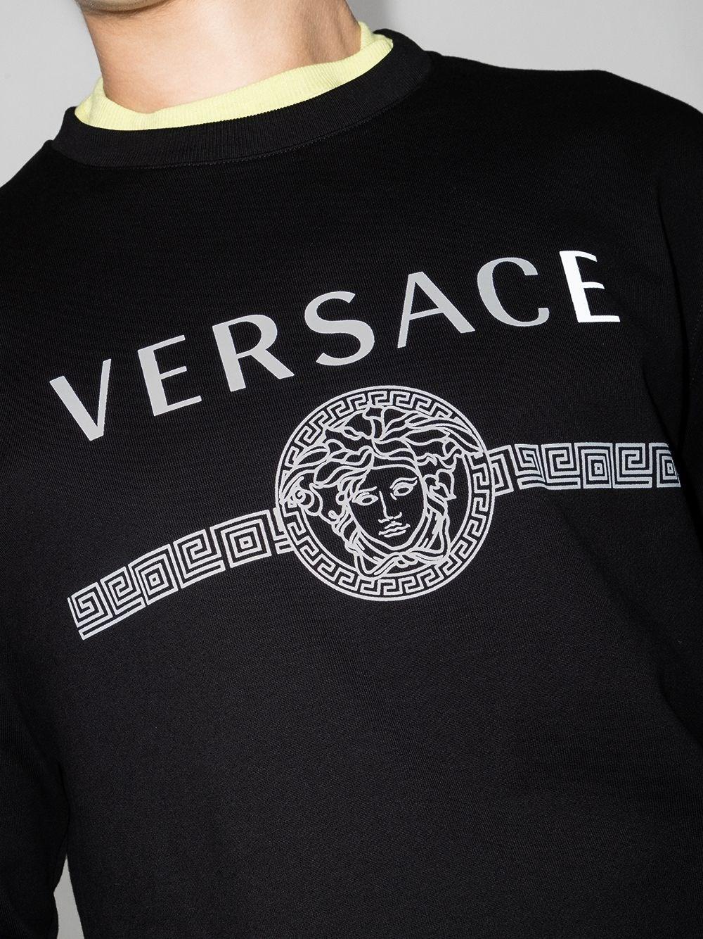 Versace Cotton "medusa" Logo Crewneck Sweater in Nero (Black) for Men -  Save 36% | Lyst