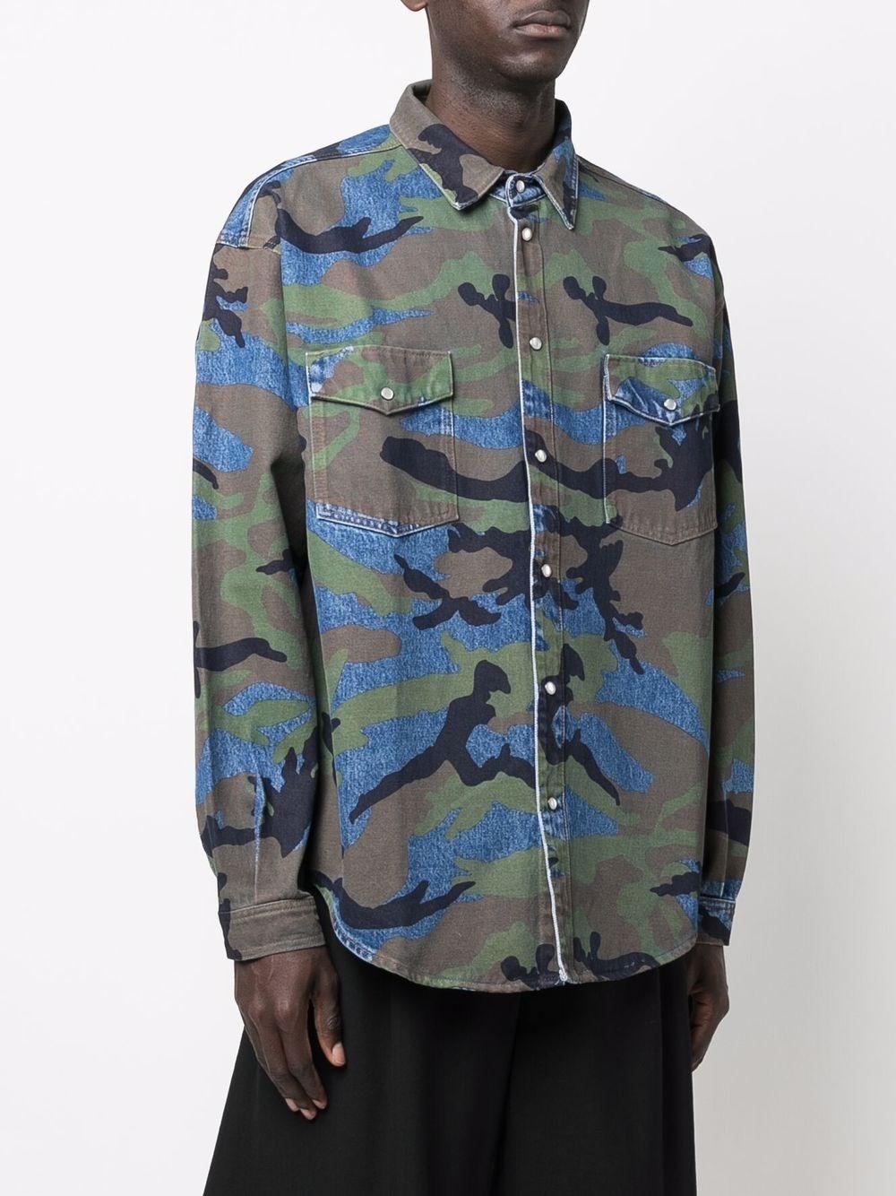 Vetements Camouflage Denim Overshirt in Blue for Men - Save 40% - Lyst