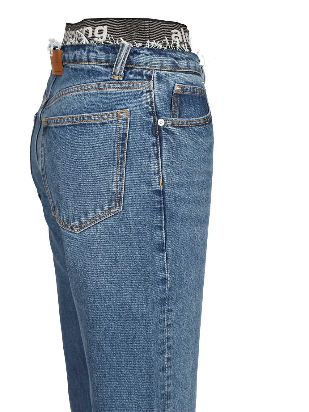 デニム・ジーパン ALEXANDER WANG Woman Jeans Blue 4DC3254754 401 indigo pre-styled ballon-leg jeans in DEEP BLUE | alexanderwang®